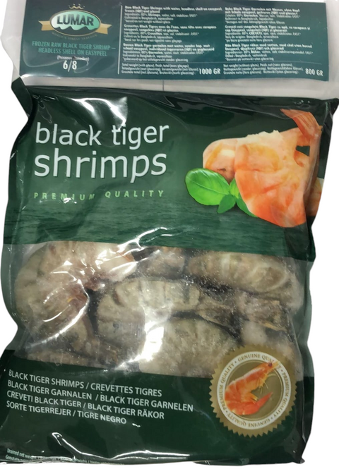 Black Tiger Garnalen 6/8